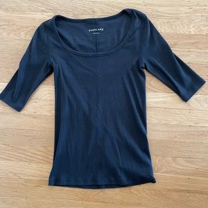 The Pima Micro Rib Scoop-Neck